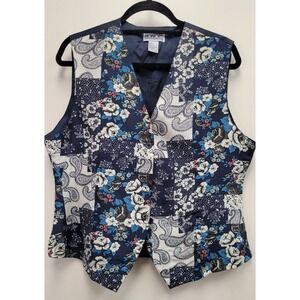 Honors Silk Women's Vest Floral Print Size Large